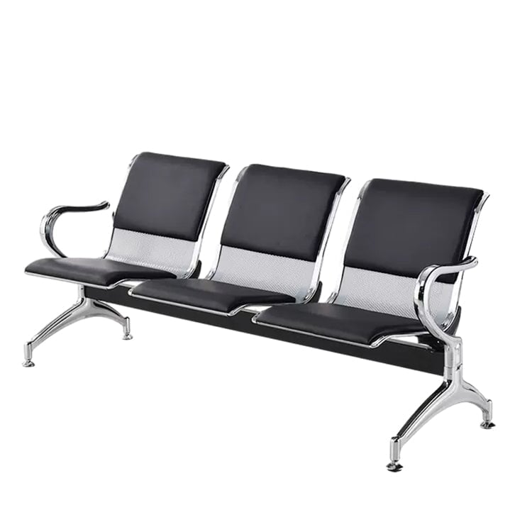 ベンチ 待合椅子 まちあい ローチェア 待合室椅子 PUレザー 人間工学 スチールフレーム エッジ仕上げ アジャスター シンプル YLY-404