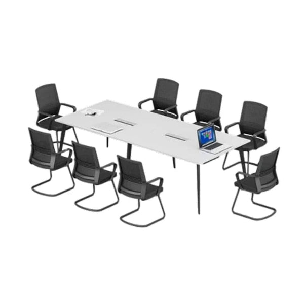 ミーティングテーブル　会議テーブル　会議用テーブル　ミニマリズム　モダン　配線ボックス　ホワイト  ブラック  HYZ-417