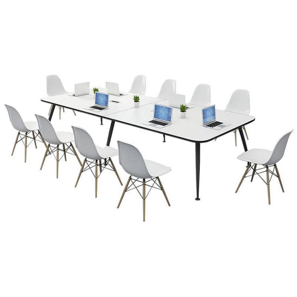 会議テーブル　ミーティングテーブル　テーブル デスク ワークデスク  作業テーブル　エコ素材　焼付塗装　配線ボックス　Ｒ加工    HYZ-446