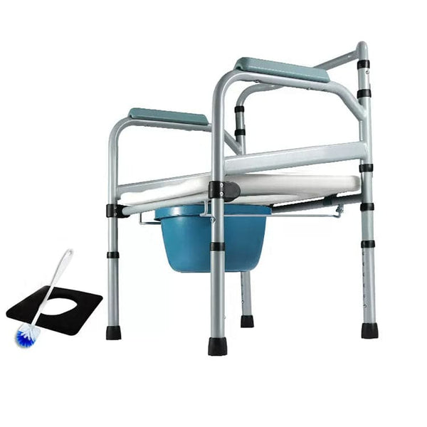 介護椅子　トイレチェア　福祉椅子　福祉施設向け　病院　スタッキング収納　アジャスター付き　便器付き　肘掛け付き　シンプル　YLY-400