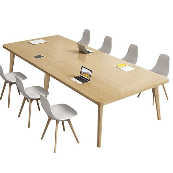 会議テーブル　ミーティングテーブル　テーブル デスク ワークデスク  長方形テーブル　エコ素材　スチール脚　 アジャスター　シンプル　モダン  HYZ-443