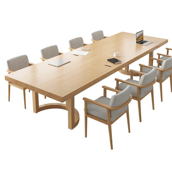 テーブル　会議テーブル　会議　エコ　塗装　ミーティング　会議室用　事務用　木製　厚み　重厚感　デザイン性  HYZ-492