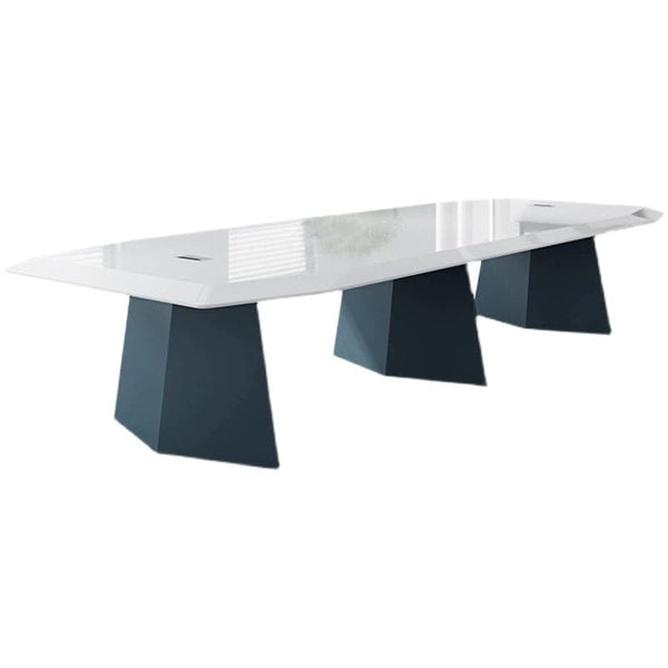 会議テーブル　ミーティングテーブル　テーブル デスク ワークデスク　フリーアドレスデスク　舟底エッジ　舟形天板　おしゃれ　焼付塗装  HYZ-431