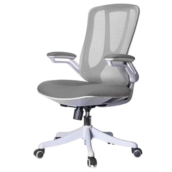 オフィスチェア　ワークチェア　事務椅子　回転チェア　チェア　メッシュ生地　可動式肘掛け　ナイロン製キャスター　ウレタンフォーム　BGY-477